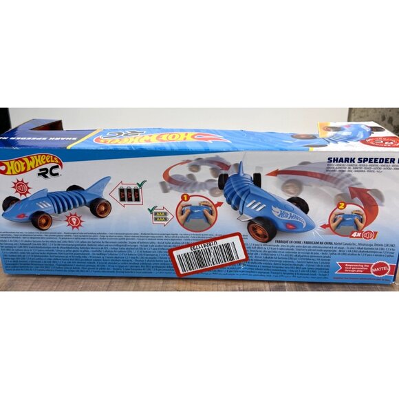 Hot Wheels RC Shark Speeder Remote-Control Car Includes Batteries - Picture 5 of 5